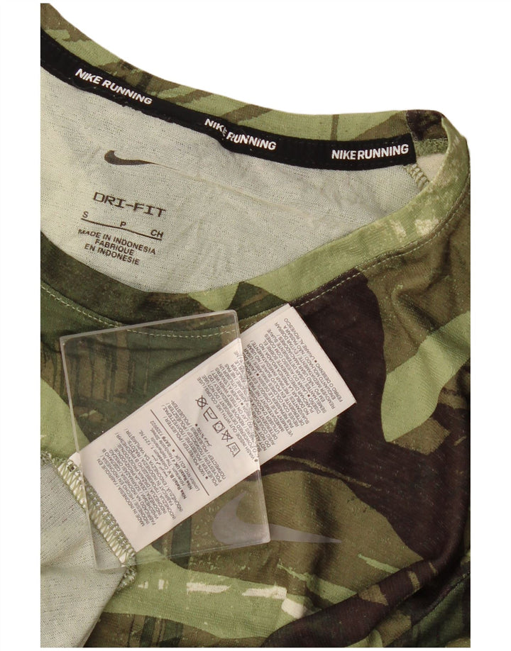 Tricou Nike Dri Fit pentru bărbați Top mic Kaki Poliester geometric