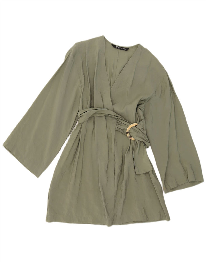 Rochie Wrap pentru femei Zara UK 10 Small Khaki Modal