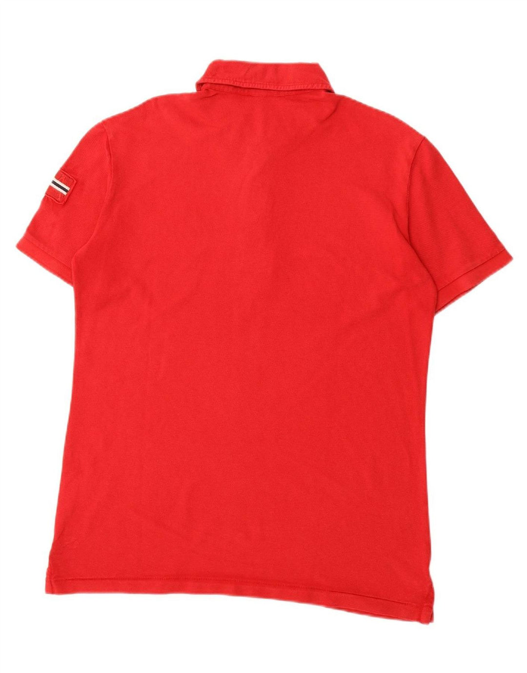 NAPAPIJRI Mens Polo Shirt Large Red Cotton