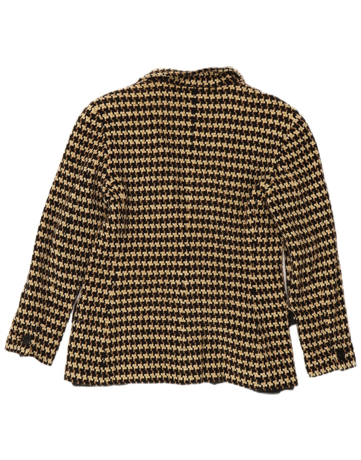 Jachetă Blazer pentru femei Marella cu 1 nasture UK 14 Mare maro Houndstooth