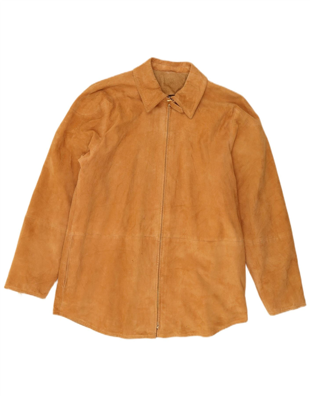 Jachetă de piele intoarsa pentru femei Escada UK 14, maro mediu, piele