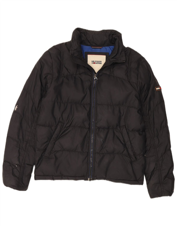 Jachetă căptușită pentru bărbați Tommy Hilfiger UK 38 Medium Black Nylon