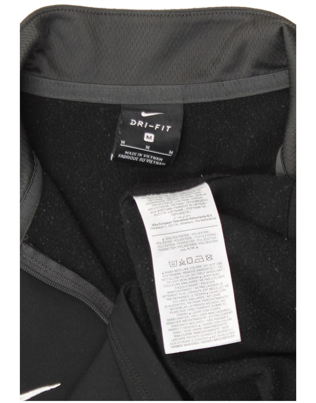 Trening pentru bărbați Nike Pullover Top Mediu Negru Poliester Colorblock