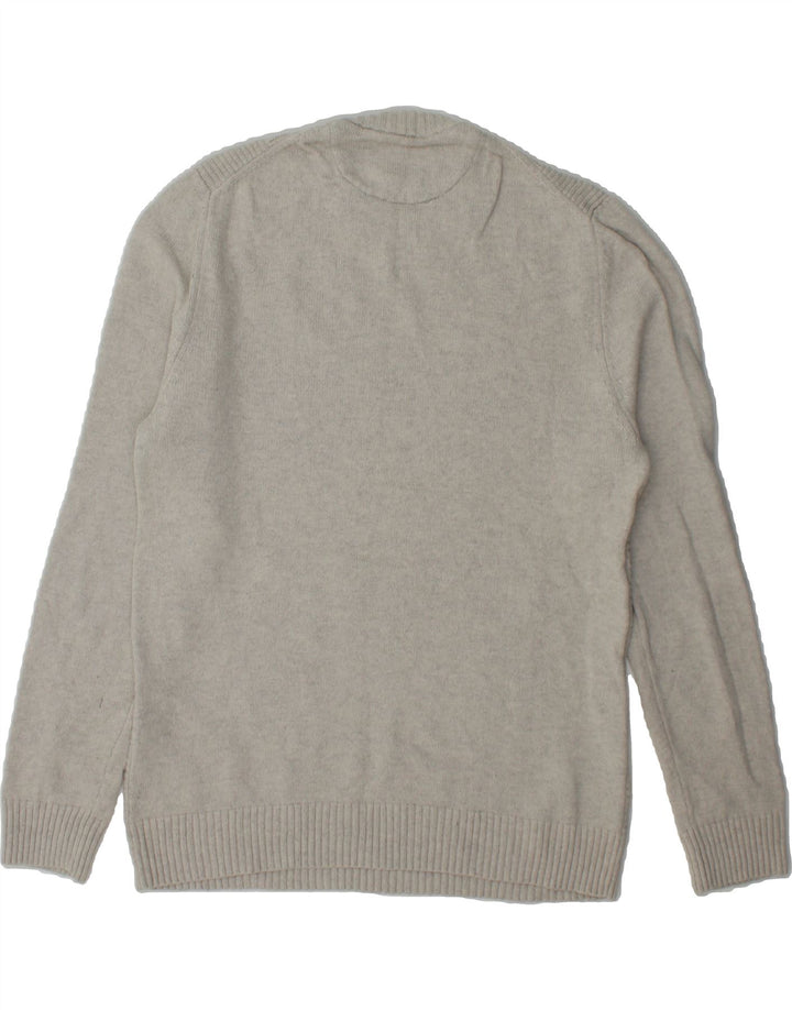 WHITE STUFF Womens Crew Neck Jumper Sweater UK 14 Medium Grey Lambswool Vintage White Stuff and Second-Hand White Stuff from Messina Hembry 