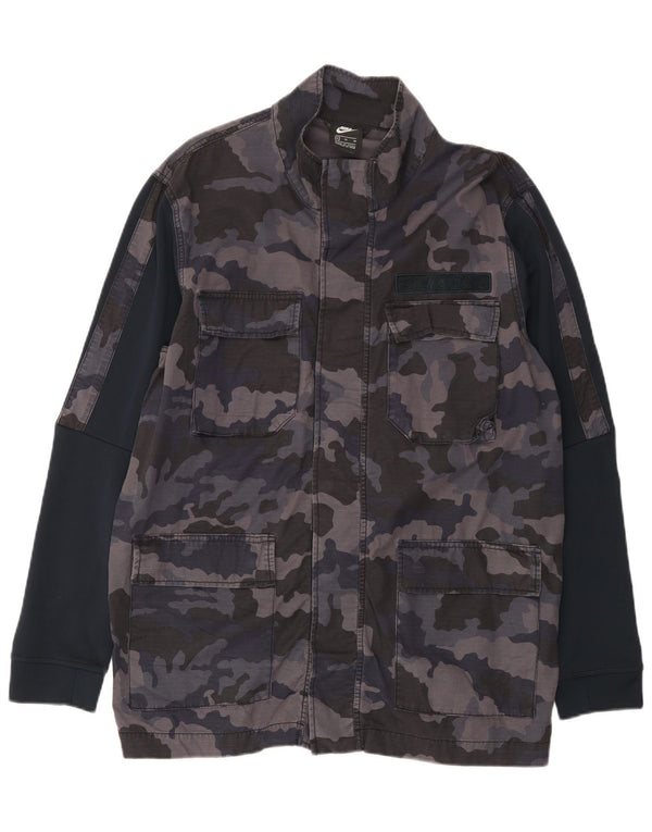 Jachetă grafică Nike pentru bărbați UK 42 XL, bumbac, camuflaj, albastru