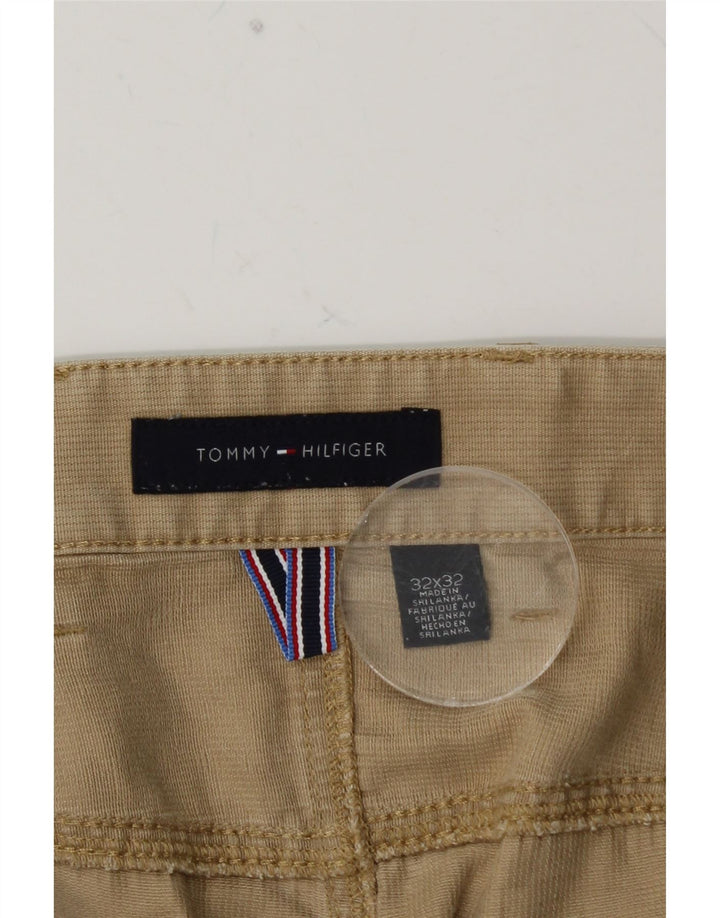 TOMMY HILFIGER Pantaloni casual drepti pentru bărbați W32 L32 bumbac bej