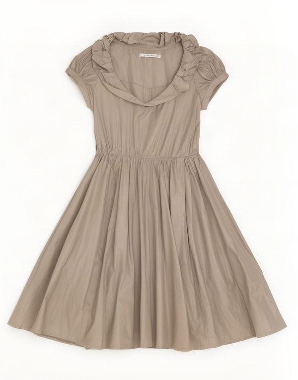 Rochie A-Line pentru femei Zara UK 12 Medium Gri Poliester