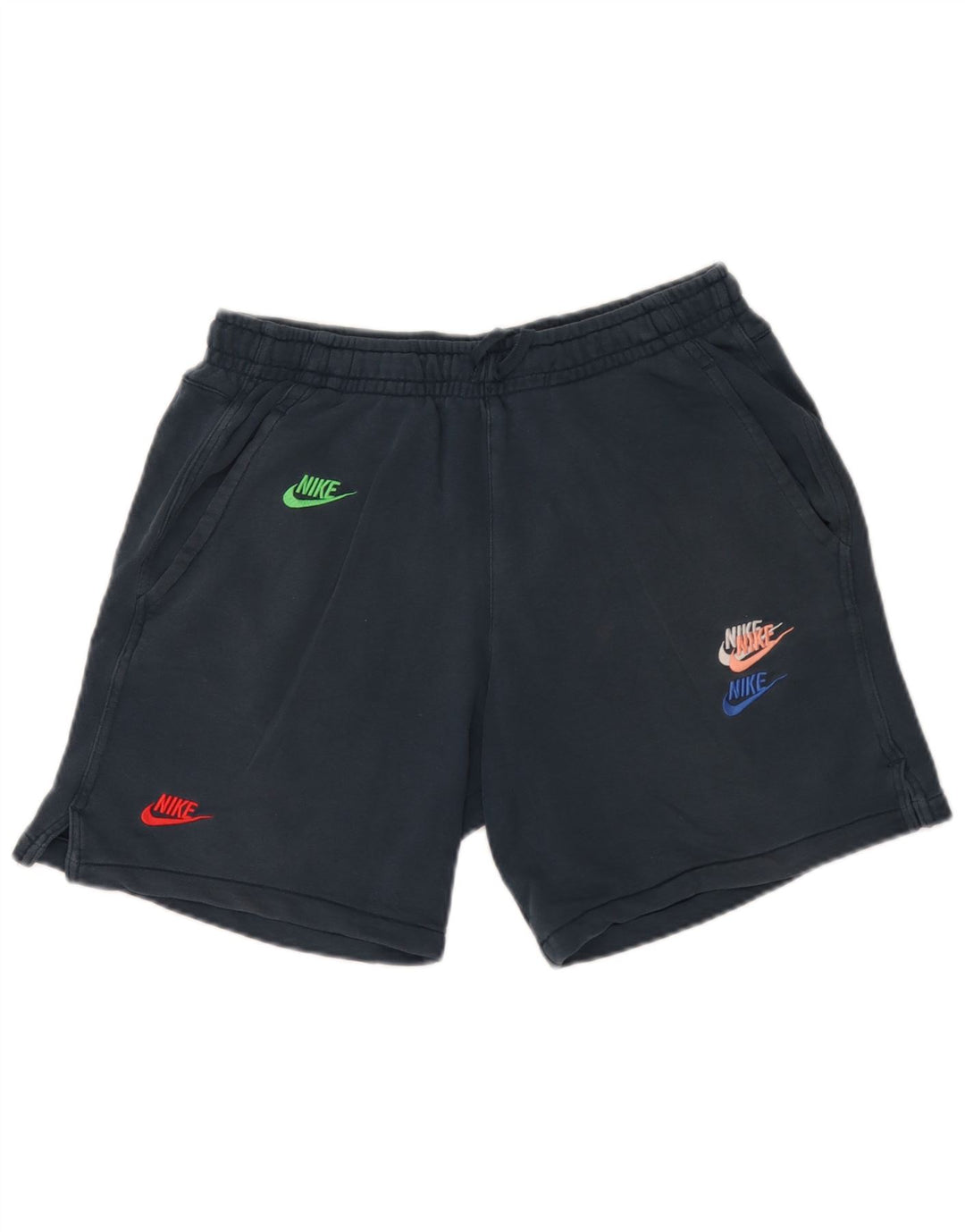 Pantaloni scurți sport grafic Nike pentru bărbați, bumbac mediu albastru bleumarin