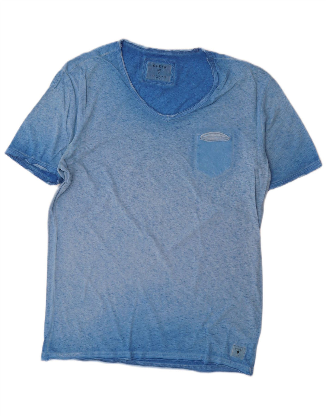 Tricou Guess pentru bărbați Top mare albastru pete