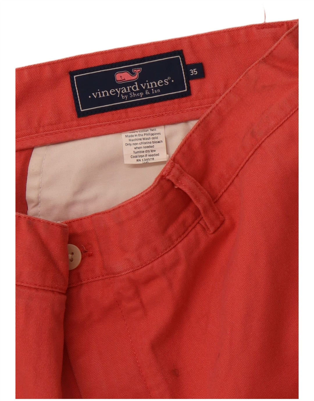 Pantaloni scurti chino pentru femei VINEYARD VINES W35, bumbac roz mare