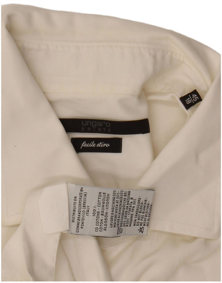 Cămașă pentru bărbați Ungaro Mărimea 45 18 2XL Bumbac alb