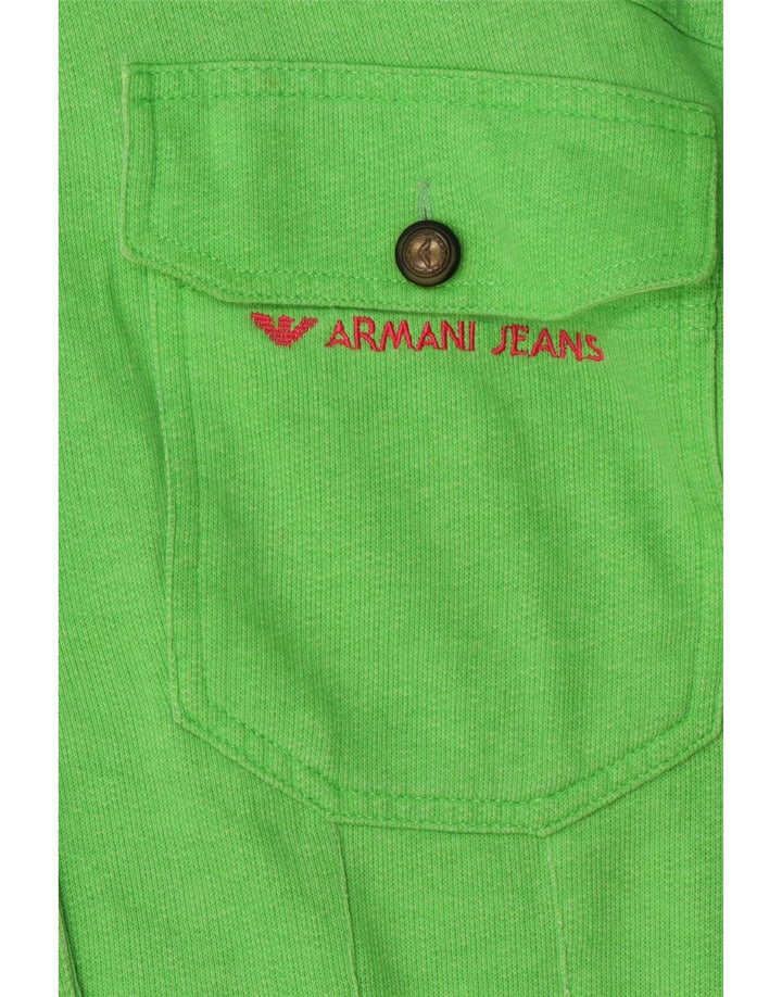 Jachetă Bomber Crop pentru Damă Armani Jeans IT 44 Bumbac Verde Mediu