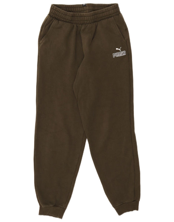 Puma Băieți Pantaloni Trening Pantaloni Joggeri 15-16 Ani Kaki Bumbac