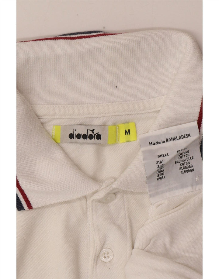 DIADORA Tricou Polo Barbati Bumbac Alb Mediu