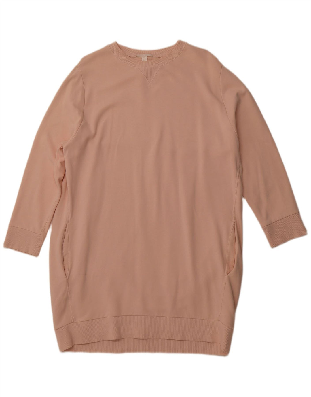 COS Rochie Jumper supradimensionată pentru femei UK 14 Medium Pink Bumbac