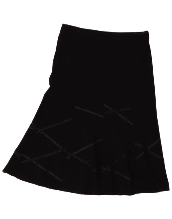 Fustă A-Line pentru femei Marks & Spencer UK 12 Medium W34 Negru Geometric