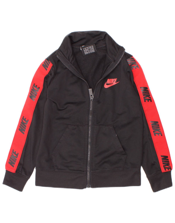 Jachetă de top pentru trening cu grafică Nike pentru băieți 3-4 ani XS negru colorblock