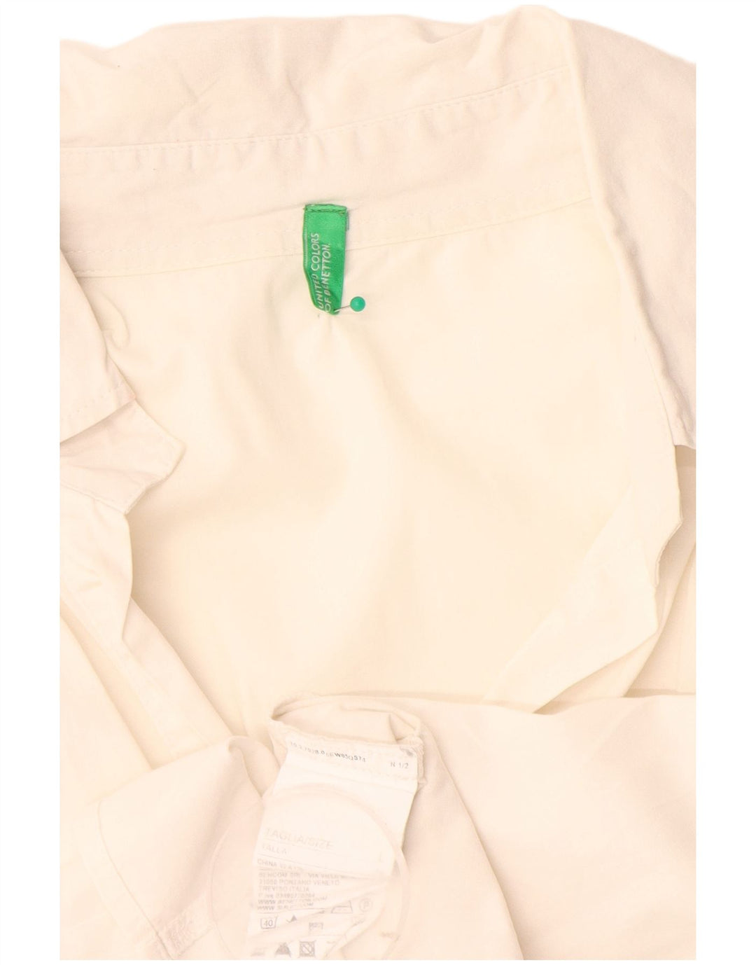 Pulover pentru femei Benetton UK 16, mare din bumbac alb