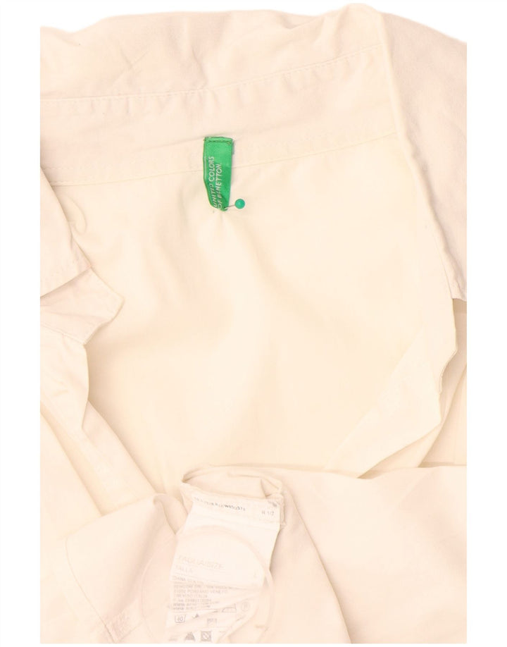 Pulover pentru femei Benetton UK 16, mare din bumbac alb