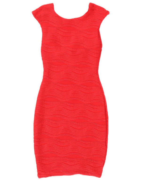 Rochie bodycon fără mâneci pentru femei Guess UK 6 XS poliester roșu