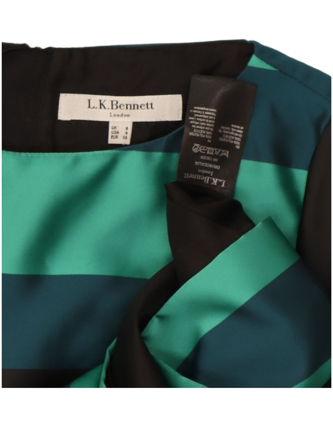 L.K. Rochie Bennett pentru femei UK 8, negru, poliester color bloc