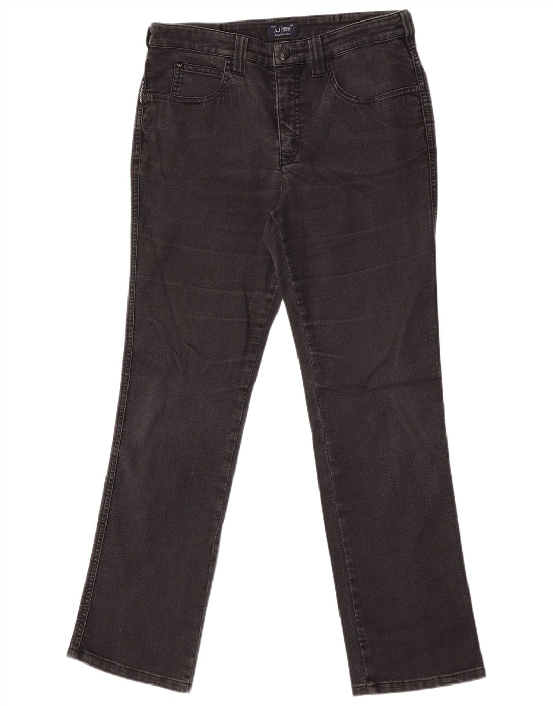 Blugi drepti pentru femei Armani W30 L30 bumbac negru