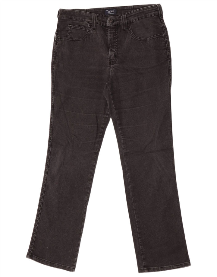 Blugi drepti pentru femei Armani W30 L30 bumbac negru