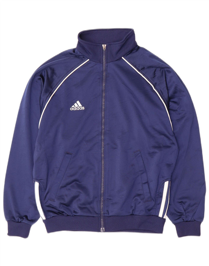 Jachetă de trening pentru fete ADIDAS 11-12 ani poliester bleumarin