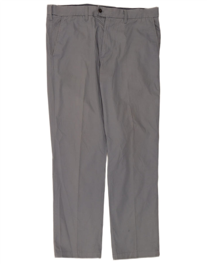 Pantaloni de costum pentru bărbați Marks & Spencer, cu ajustare normală, L36 L31, bumbac albastru