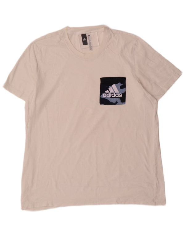 Tricou grafic pentru bărbați Adidas Top XL Bumbac alb