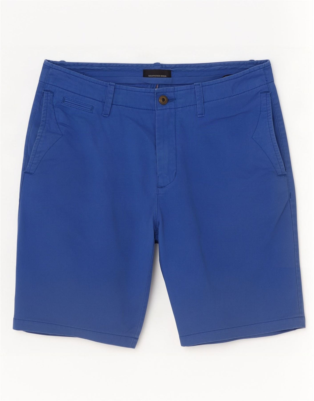 Scotch & Soda Pantaloni scurți chino pentru bărbați W30, bumbac albastru mediu