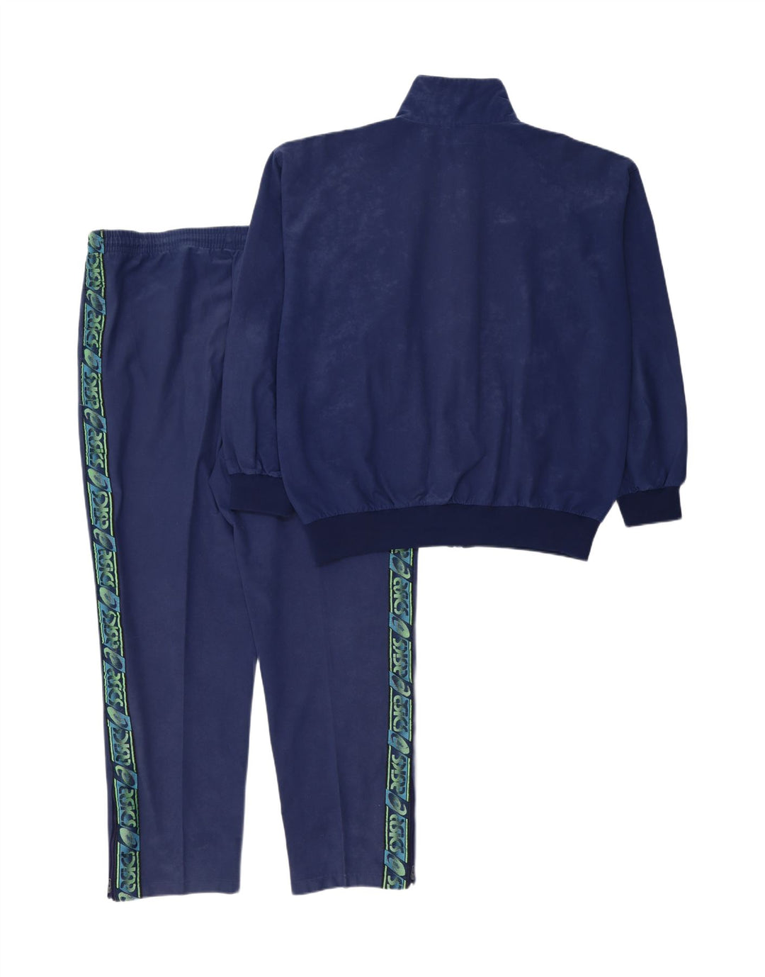 ASICS Mens Graphic Full Tracksuit IT 54 XL  Navy Blue Polyester Vintage Asics and Second-Hand Asics from Messina Hembry 