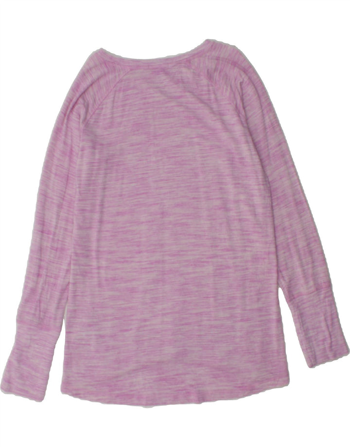 CHAMPION Womens Sweatshirt Jumper UK 14 Medium Pink Pinstripe Rayon Vintage Champion and Second-Hand Champion from Messina Hembry 