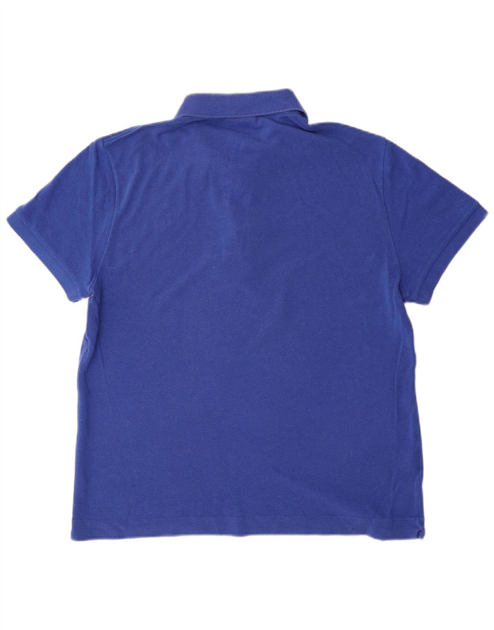 Tricou polo pentru bărbați LACOSTE Slim Fit Mărimea 5 Bumbac albastru mare