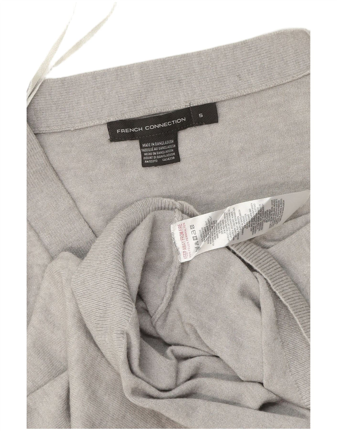 French Connection Pulover cardigan supradimensionat pentru femei UK 10 Small Gri