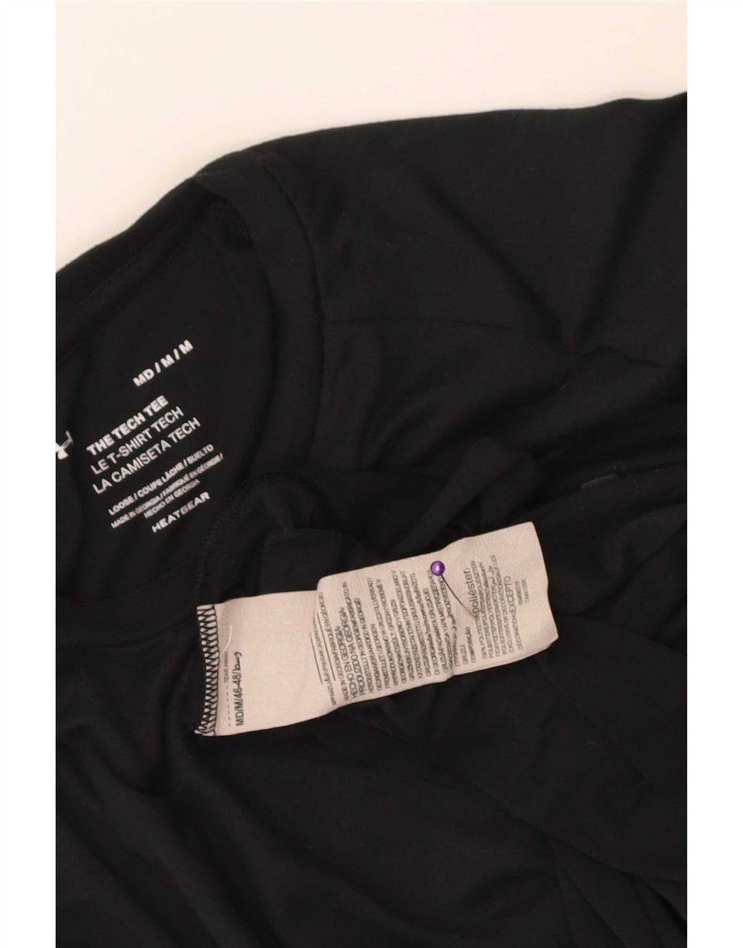 Tricou Under Armour pentru bărbați Heat Gear Top Mediu Poliester Negru
