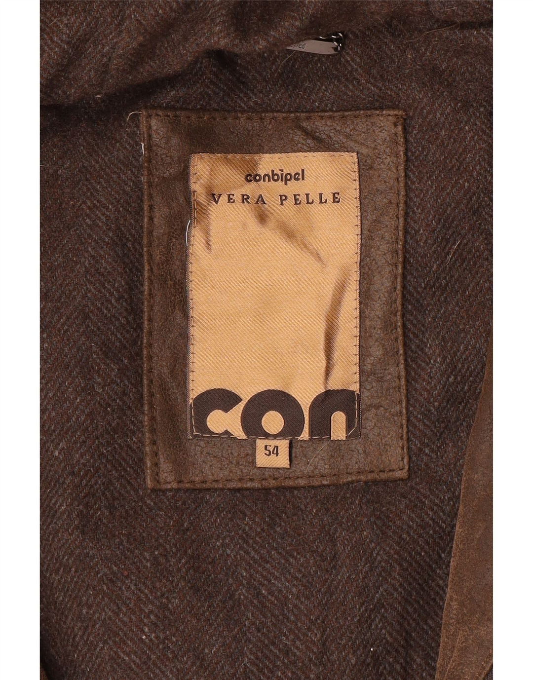 Palton din piele pentru bărbați Conbipel IT 54 XL din piele maro