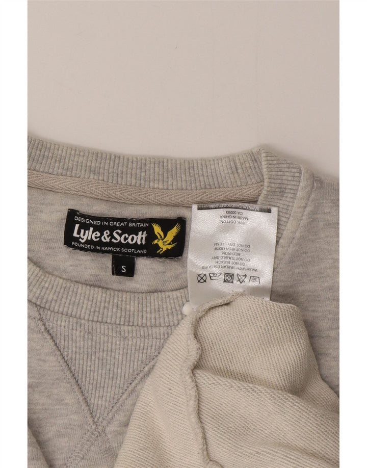 LYLE & SCOTT Hanorac pentru bărbați Pulover mic, gri, bumbac cu pete