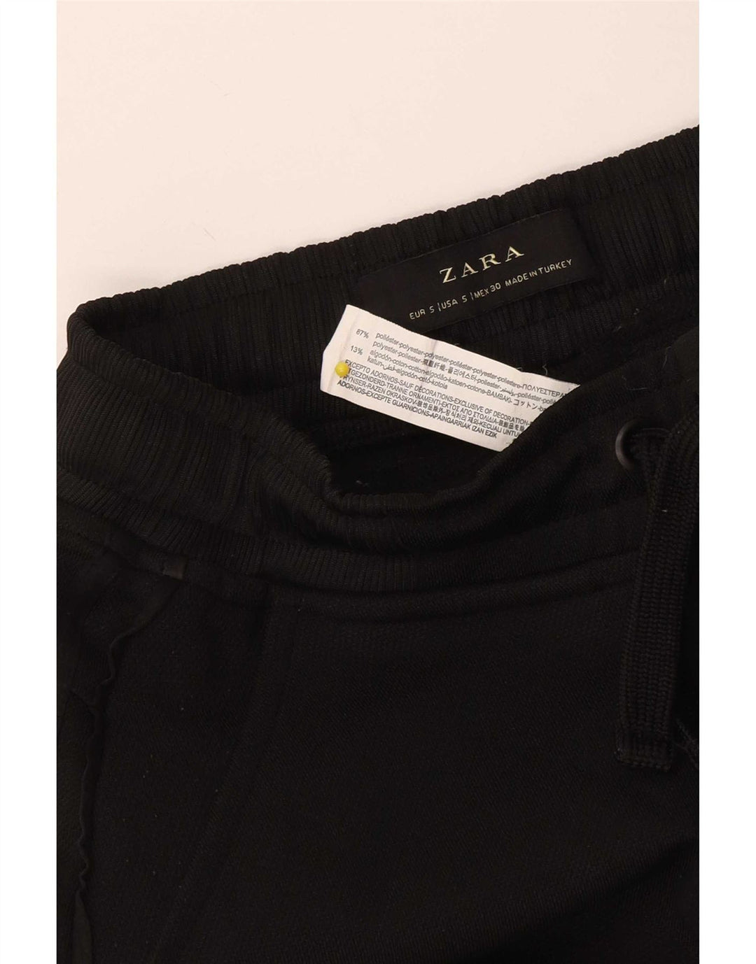Pantaloni de trening Zara Barbati Joggeri Mici Poliester Negru
