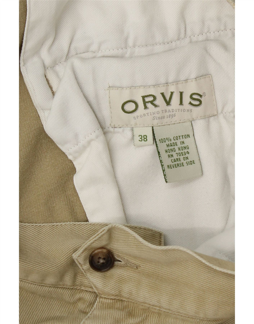 Pantaloni scurți cargo pentru bărbați Orvis W38 XL bumbac kaki