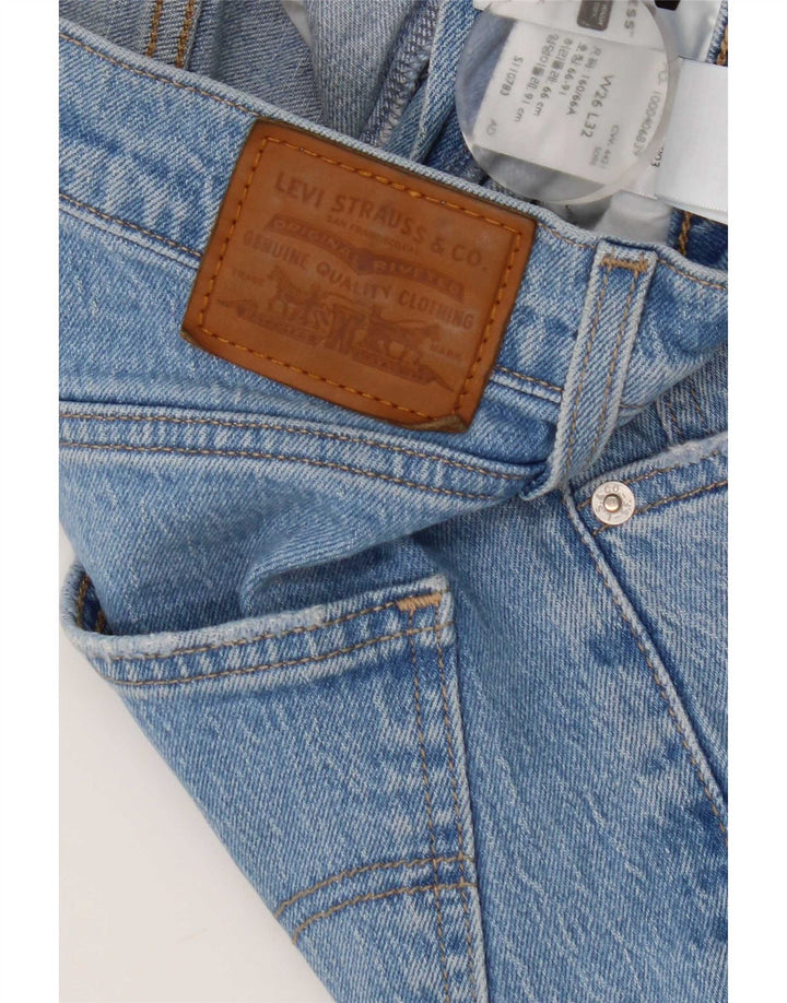 Blugi evazați cu talie înaltă Levi's pentru femei L26 L27 Bumbac albastru