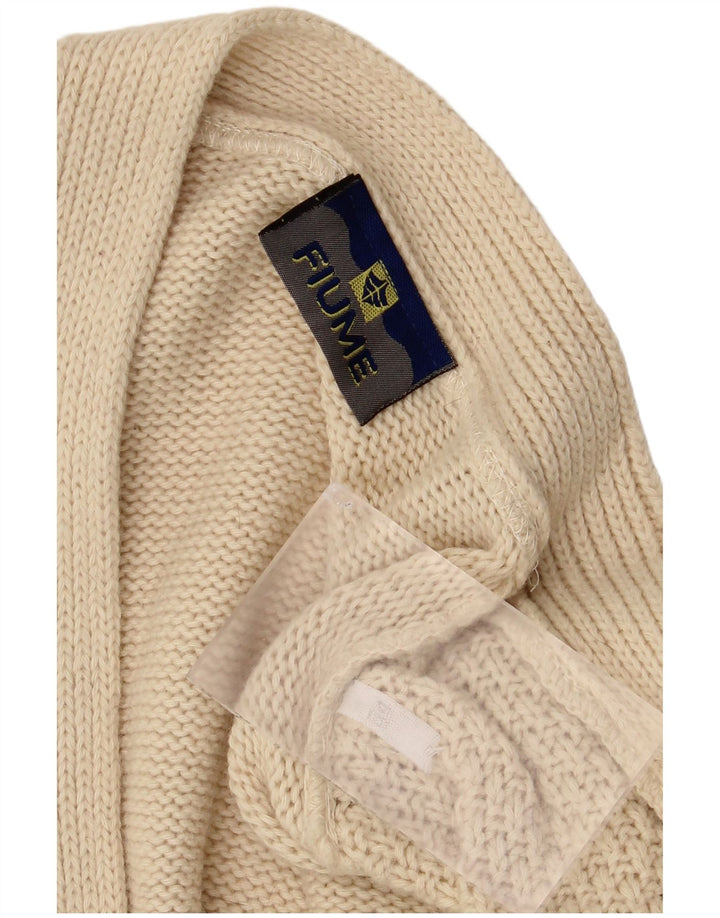 Pulover Cardigan Fiume Bărbați IT 54 XL Lână Bej