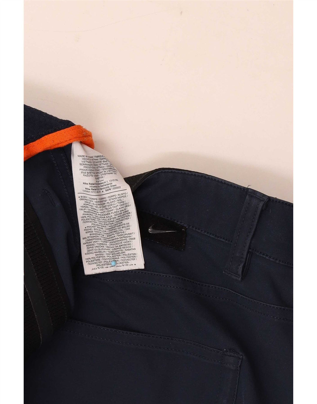 Pantaloni casual drepti pentru bărbați Nike W36 L27 poliester bleumarin