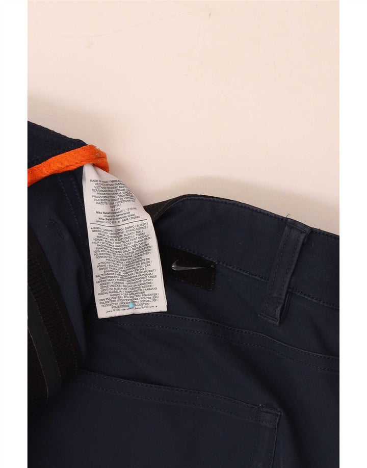Pantaloni casual drepti pentru bărbați Nike W36 L27 poliester bleumarin