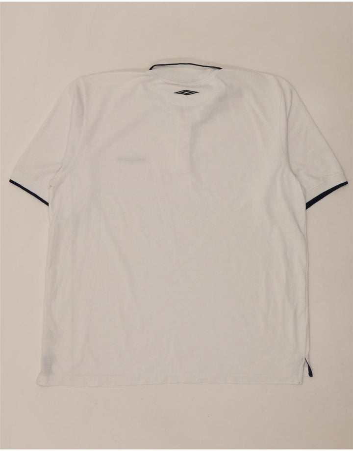 Tricou polo pentru bărbați Umbro XL, alb, poliester