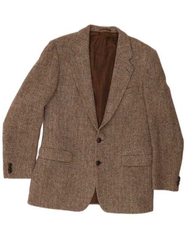 Jachetă pentru bărbați Harris Tweed St. Michael Blazer UK 40 Large Brown Herringbone