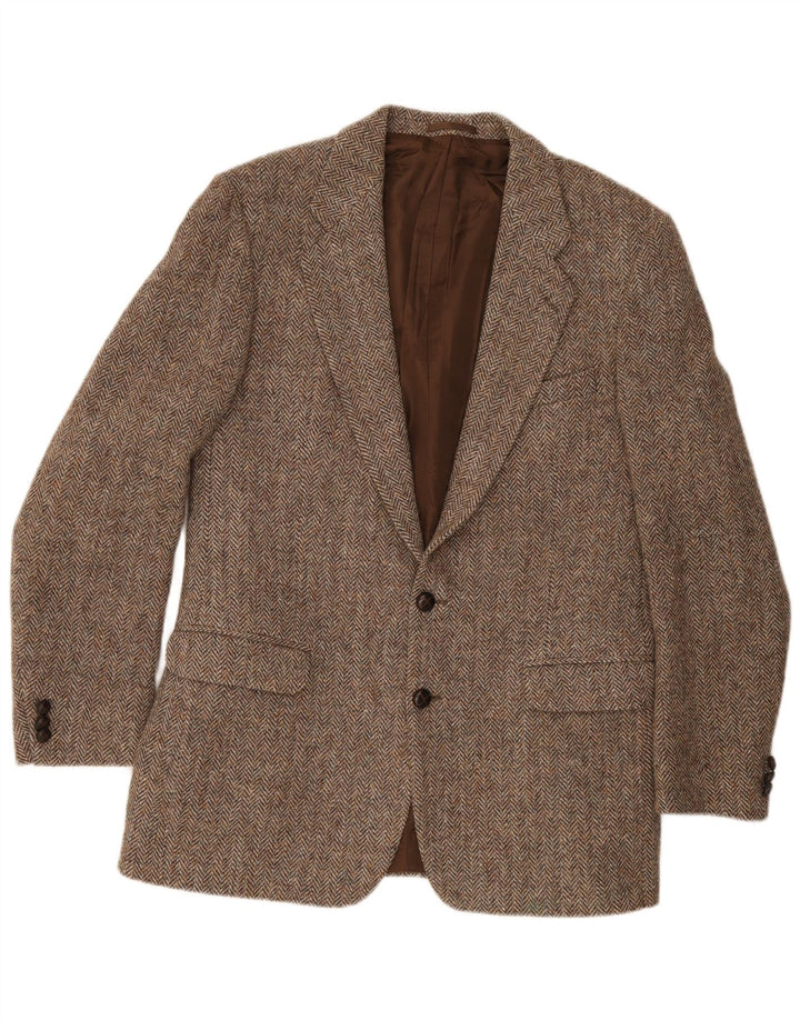 Jachetă pentru bărbați Harris Tweed St. Michael Blazer UK 40 Large Brown Herringbone