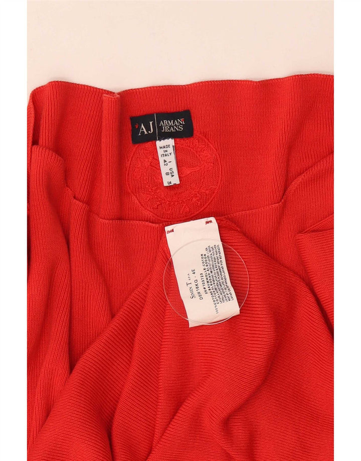 Armani Top pentru femei cu mâneci 3/4 UK 12, bumbac roșu mediu