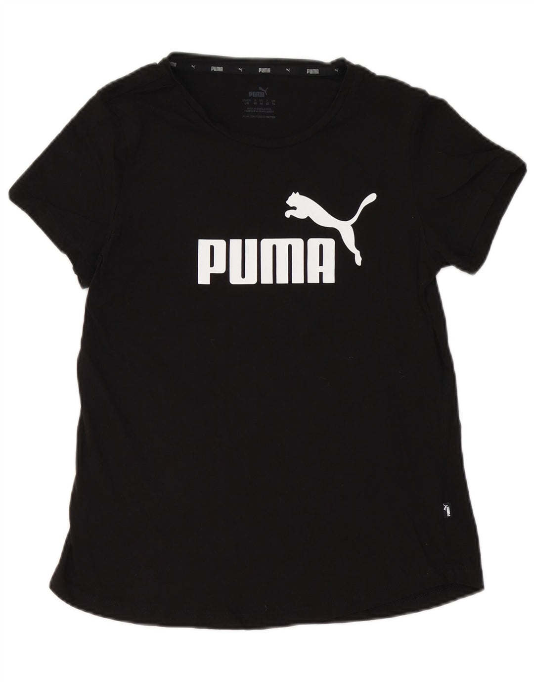 Tricou grafic PUMA pentru femei Top UK 14, mare, negru, bumbac