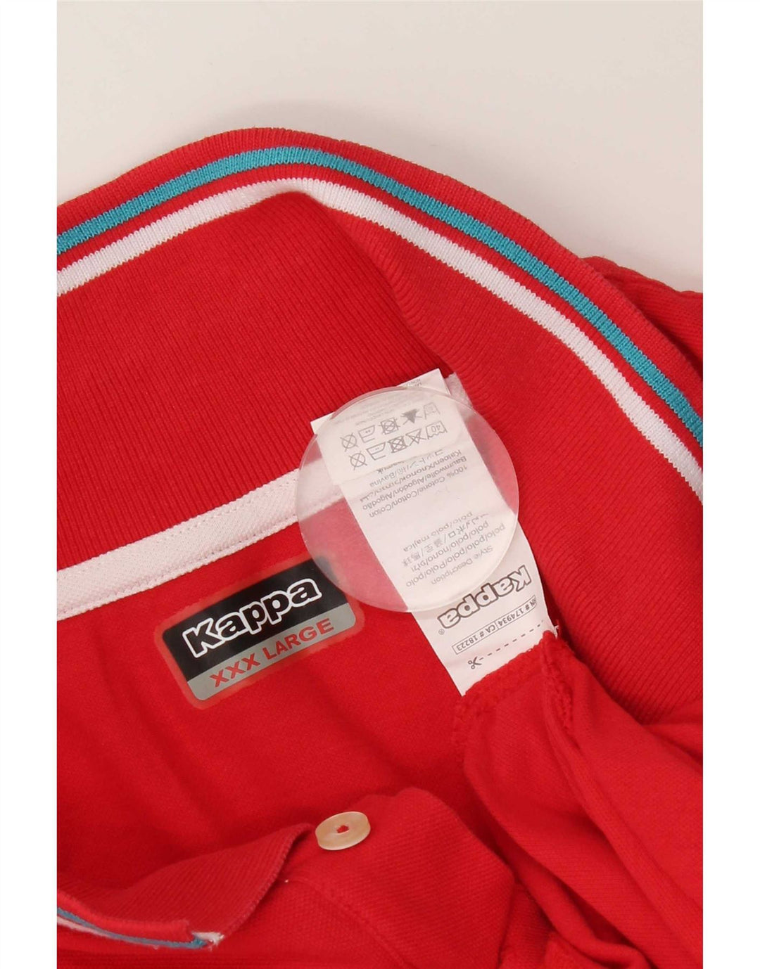 Cămașă polo pentru bărbați Kappa 3XL bumbac cu dungi roșii